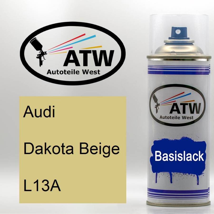 Audi, Dakota Beige, L13A: 400ml Sprühdose, von ATW Autoteile West.